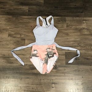 Floral one piece swimsuit